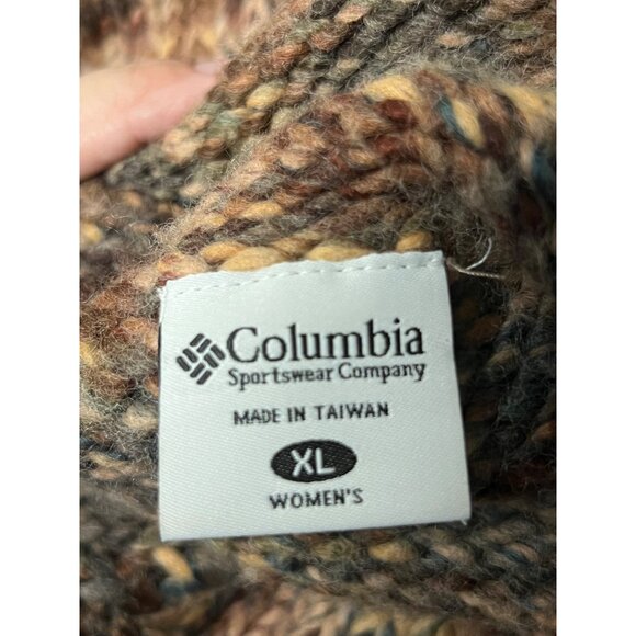 Columbia Women XL Multicolor Knit Sweater  Wool Blend Turtleneck Warm Soft Comfy - Picture 10 of 12